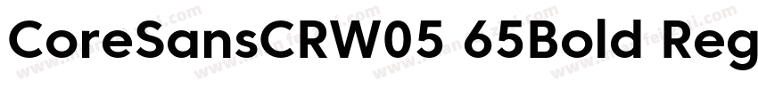 CoreSansCRW05 65Bold Regular字体转换